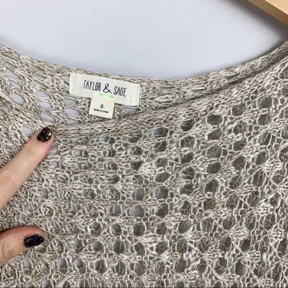 Boho Open Crochet Knit Tassle Fringe Poncho - Picture 5 of 9